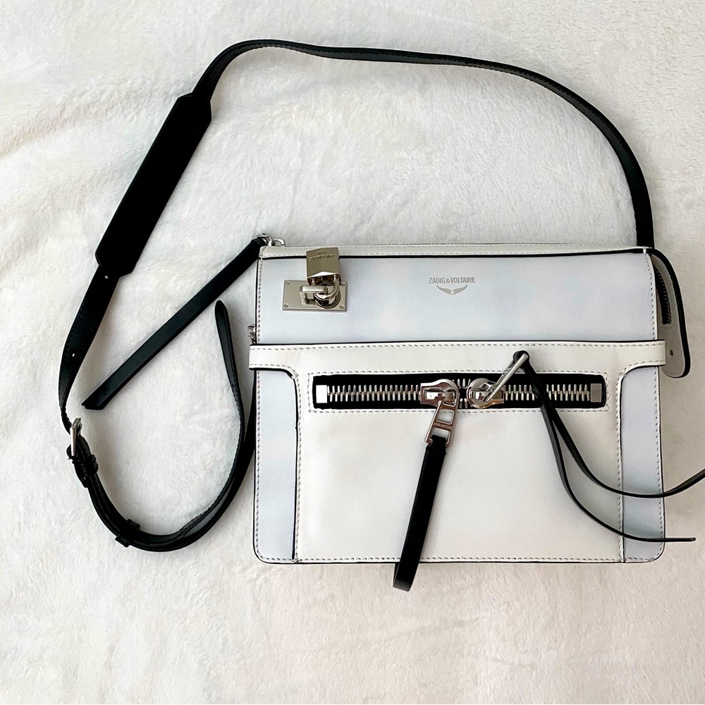 Zadig & Voltaire Zip Bag in White—NWT